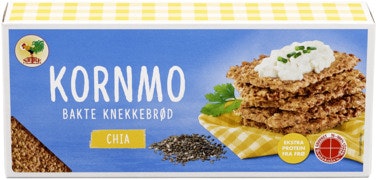 Kornmo Bakte Knekkebrød Chia 200 g