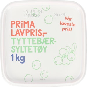 Prima Lavpris Tyttebærsyltetøy