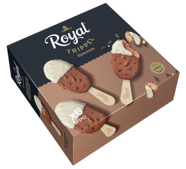 Bilde: © Diplom-Is / Oda Diplom-Is Royal Trippel Sjokolade Mini 6 stk