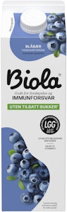 Tine Biola® yoghurtdrikk blåbær Uten Tilsatt Sukker