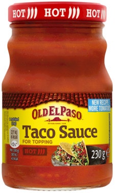 Old El Paso Taco Sauce Hot, 230 g