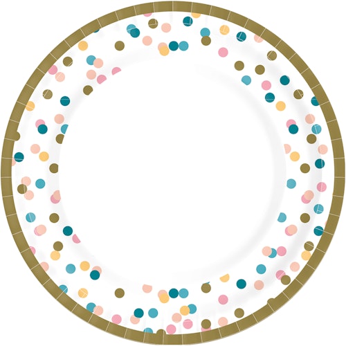 Bilde: © Duni / Oda Duni Papptallerken Dream Dots 22cm