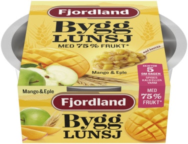 Bilde: © Fjordland / Oda Fjordland Byggrynslunsj med Mango & Eple 75% frukt