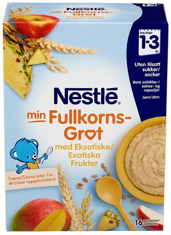 Nestlé Min Fullkornsgrøt med Eksotiske Frukter Fra 1-3 år