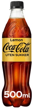 Coca-Cola Uten Sukker Lemon, 0,5 l