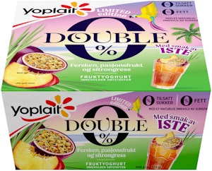 Yoplait Double 00% Limited Edition Med smak av Iste, 4x125g