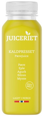 Bilde: © Juiceriet / Oda Juiceriet Kaldpresset Pærejuice Pære, Eple, Agurk, Sitron & Mynte