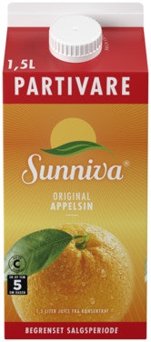 Sunniva Original Appelsin Partivare, 1,5 l