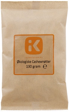 Økologiske Cashewnøtter Rå, Usaltet, 130 g