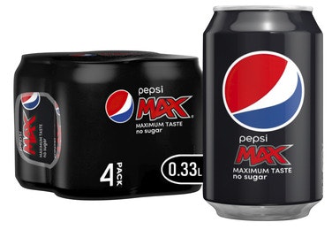 Bilde: © PepsiCo / Oda PepsiCo Pepsi Max 4 x 0,33l, 1,32 l