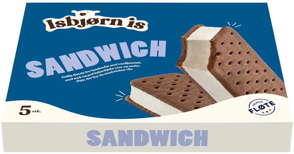 Isbjørn Is Sandwich Original 5 stk