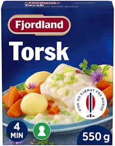 Fjordland Torsk Med purreløksaus, gulrøtter og poteter