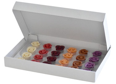 Bilde: © Idun / Oda Idun Marsipanroser delikat 6 farger 13 gr x 24 stk