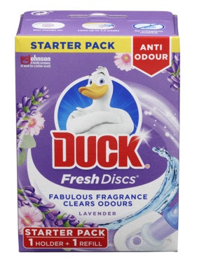 Bilde: © Wc Duck / Oda Wc Duck Fresh Discs Lavendel starterpack 1 holder 1 refill