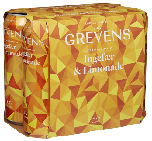 Grevens Høst Ingefær & Limonade 6 x 0,5L, 3 l