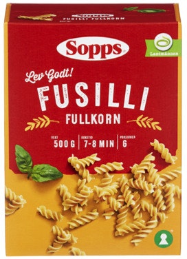 Bilde: © Sopps / Oda Sopps Fusilli Fullkorn
