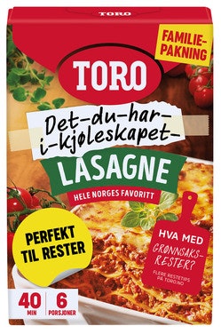 Bilde: © Toro / Oda Toro Lasagne Familiepakning