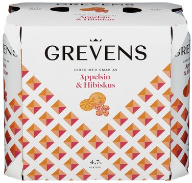 Grevens Grevens Appelsin & Hibiksus 6 x 0,5l