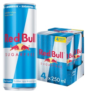 Red Bull Energidrikk Sukkerfri 4x250 ml