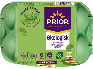 Bilde: © Prior / Oda Prior Økologiske Egg Str M/L/XL
