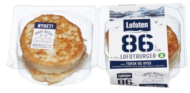 Bilde: © Lofoten / Oda Lofoten Burger av Torsk & Hyse 86%