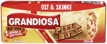 Bilde: © Grandiosa / Oda Grandiosa Grandiosa Pizzarull Ost & Skinke