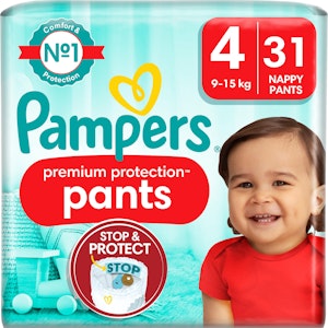 Pampers Bleie Premium Protection Pants Str. 4, 9-15kg