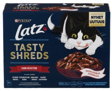Nestlé Latz Tasty Shreds Kjøtt 12 stk