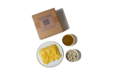 Bilde: © Felloni & Piersante / Oda Felloni & Piersante Middagskit Tagliatelle med Valnøttpesto og Gorgonzola