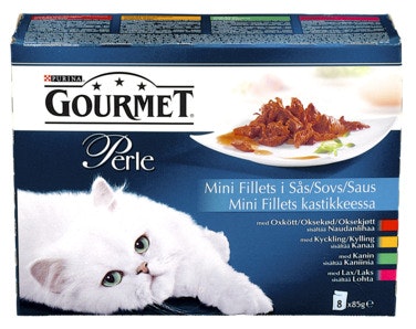 Bilde: © Nestlé / Oda Nestlé Gourmet Perle Multipack Okse, Kylling, Kanin & Laks, 8x85g
