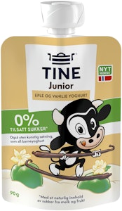 TINE Junior Yoghurt Eple og Vanilje UTEN