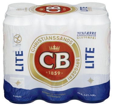 CB Pilsner Lite 0,50 L boks 6pk