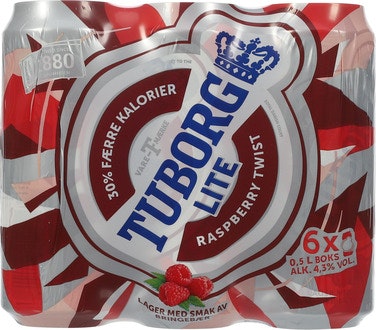 Bilde: © Tuborg / Oda Tuborg Tuborg LITE Raspberry Twist 6 x 0,5L