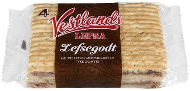 Vestlandslefsa Lefsegodt med Sjokolade 4 stk