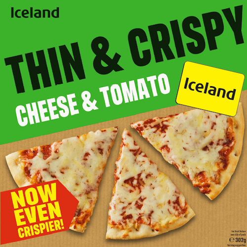 Iceland Ost og Tomat Pizza Thin & Crispy