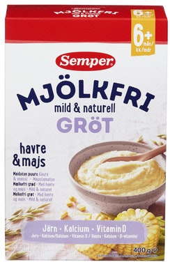 Bilde: © Semper / Oda Semper Melkefri Grøt Mild & Naturell Fra 6 mnd