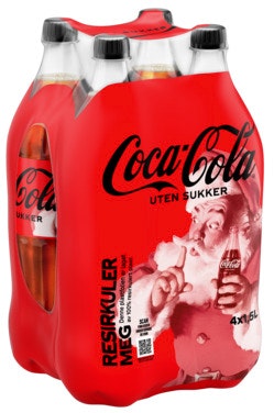 Bilde: © Coca-Cola / Oda Coca-Cola Coca-Cola Uten Sukker 4 X 1,5l, 6 l