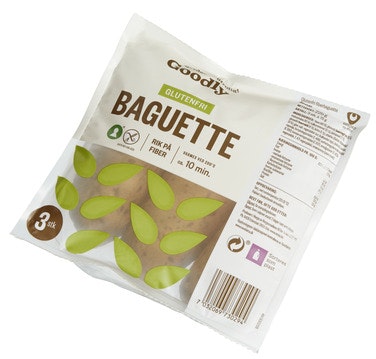 Bilde: © Goodly / Oda Goodly Fiberbaguette Glutenfri 3x75g