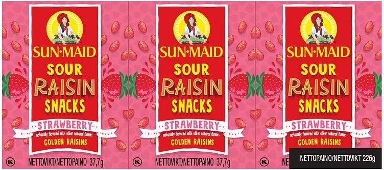 Rosiner Sour Strawberry 6 x 37,7g, 226,2 g