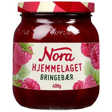 Bilde: © Nora / Oda Nora Bringebærsyltetøy Hjemmelaget