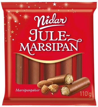 Bilde: © Nidar / Oda Nidar Marsipanpølser 5 stk, 110 g