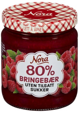 Bilde: © Nora / Oda Nora Nora Bringebær Uten tilsatt sukker