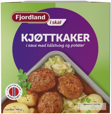 Fjordland Kjøttkaker I saus med kålstuing og poteter