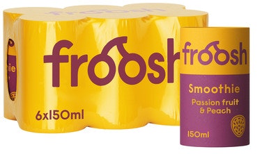 Bilde: © Froosh / Oda Froosh Smoothie Fersken & Pasjonsfrukt 6 x 150ml