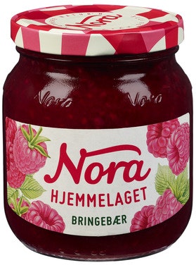 Bilde: © Nora / Oda Nora Bringebærsyltetøy Hjemmelaget