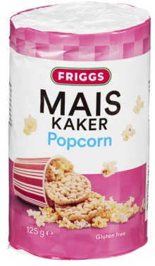 Friggs Friggs Maiskake Popcorn 125g