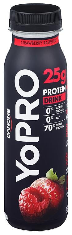 YoPro Proteindrikk Jordbær og bringebær