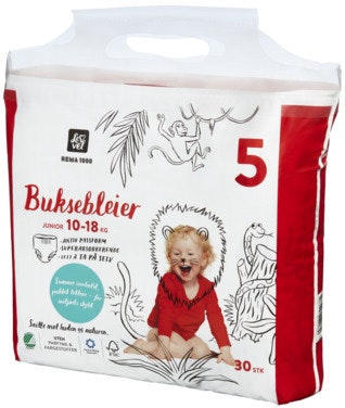 Bilde: © REMA 1000 / Oda REMA 1000 Buksebleier Junior Str.5 10-18kg
