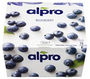 Alpro Soyayoghurt Blåbær, 4x125g