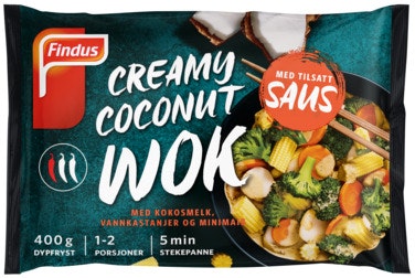 Bilde: © Findus / Oda Findus Wok Creamy Coconut Med Tilsatt Saus